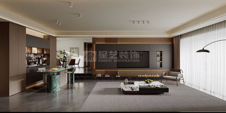 深色调现代简约设计，交融材质与人文温度(图1)