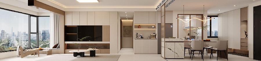 原木风设计以自然材质与光影互动诠释舒适生活空间(图1)