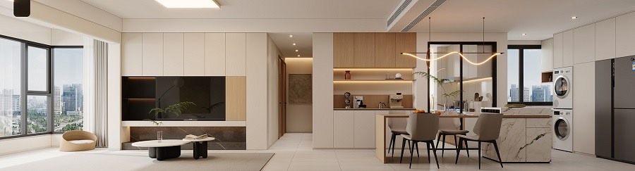 原木风设计以自然材质与光影互动诠释舒适生活空间(图6)