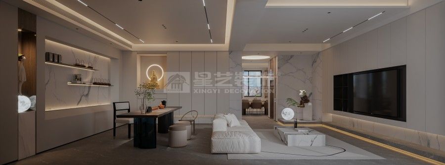 简约雅居美学，自然光影与绿植艺术的完美融合(图1)