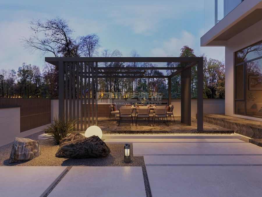 现代温暖住宅设计：黑白木色外立面与多功能空间布局(图18)