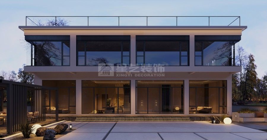 现代温暖住宅设计：黑白木色外立面与多功能空间布局(图20)