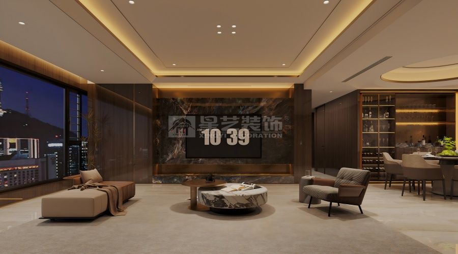 意式轻奢设计：胡桃木与钛金线条的优雅融合(图1)