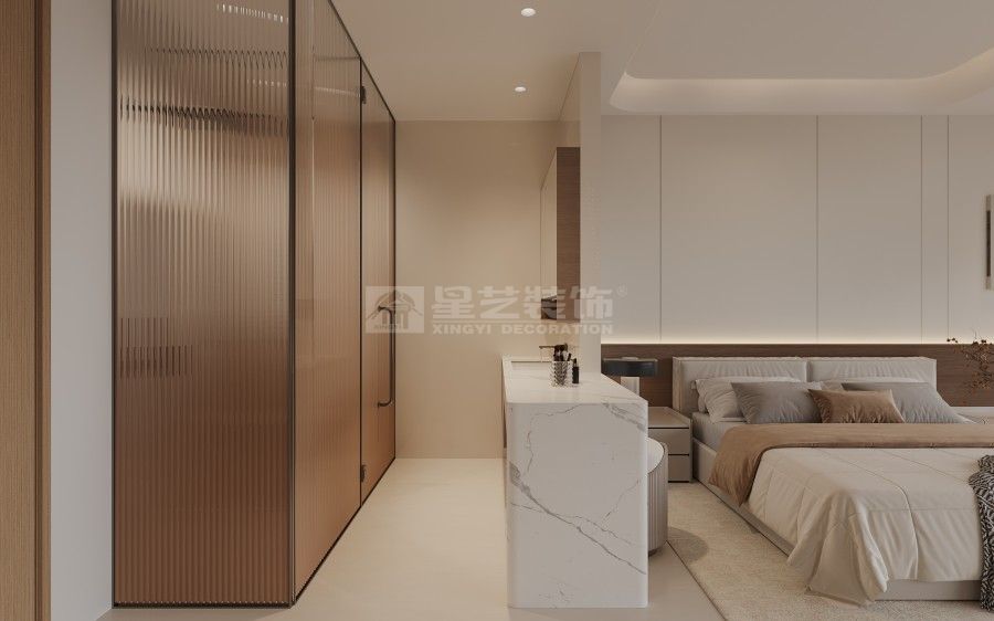现代奶油风别墅设计：柔暖之境，通透生活家(图7)