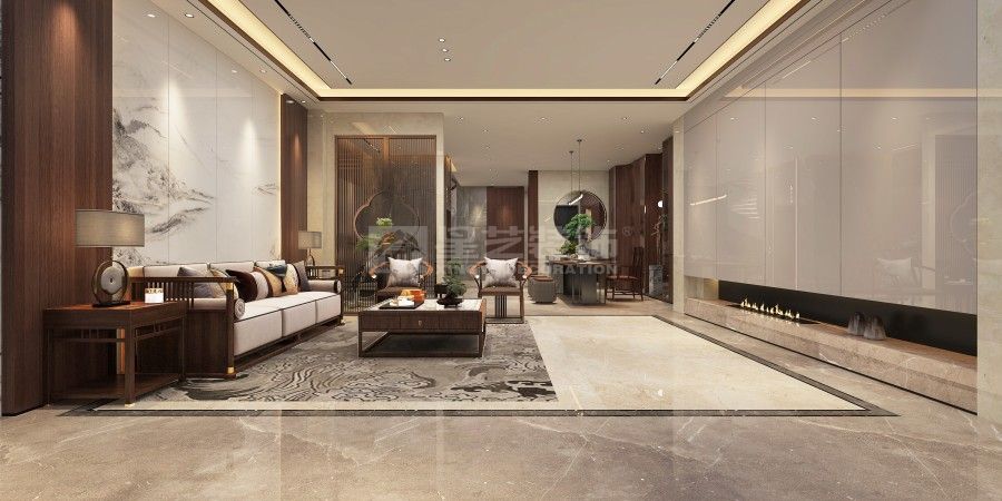 新中式别墅设计：挑空结构融合东方意境(图14)