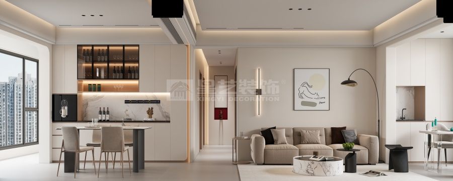 现代简约设计：浅色调打造开放通透居住空间(图1)