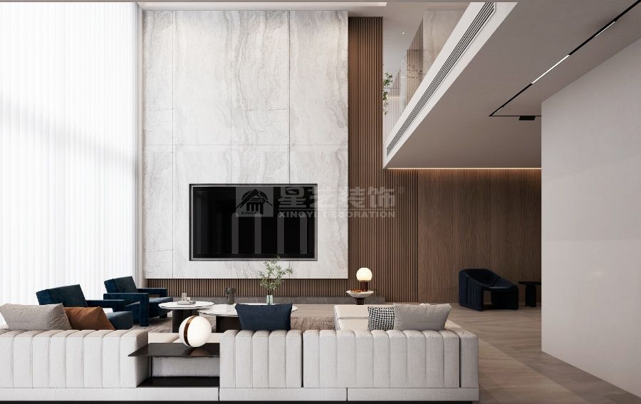 浅木色与黑椅的明暗对照设计(图2)