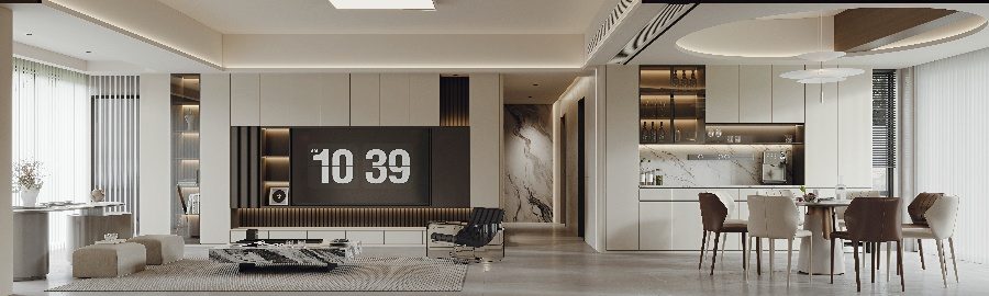 现代简约风格设计 简洁舒适质感空间(图1)