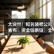 太突然！知名装修公司宣布：资金链断链，全面停工！有人刚交了定金就出事了（图1）