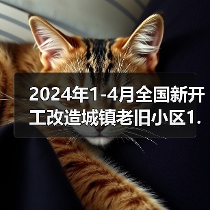 2024年1-4月全国新开工改造城镇老旧小区1.68万个（图3）