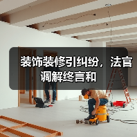 装饰装修引纠纷,法官调解终言和(图3) 装饰装修引纠纷,法官调解终言和(图3)