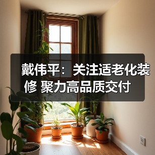 戴伟平:关注适老化装修 聚力高品质交付(图1) 戴伟平:关注适老化装修 聚力高品质交付(图1)