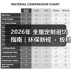 2026年 全屋定制避坑指南｜环保新规 + 板材智商税 + 6 大维度，看完少花 3 万！（图2）