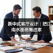 新中式客厅设计|把江南水墨画搬进家(图4) 新中式客厅设计|把江南水墨画搬进家(图4)