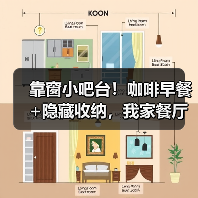 靠窗小吧台!咖啡早餐+隐藏收纳,我家餐厅颜值翻倍了(图2) 靠窗小吧台!咖啡早餐+隐藏收纳,我家餐厅颜值翻倍了(图2)