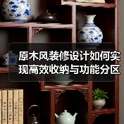 原木风装修设计如何实现高效收纳与功能分区？（图1）