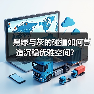 黑绿与灰的碰撞如何营造沉稳优雅空间？（图1）
