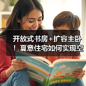 开放式书房+扩容主卧！夏意住宅如何实现空间最大化利用？（图2）