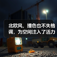 北欧风，撞色也不失格调，为空间注入了活力与温度（图4）
