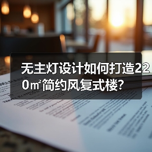 无主灯设计如何打造220㎡简约风复式楼？（图1）