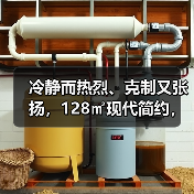 冷静而热烈、克制又张扬,128㎡现代简约,给空间带来无限美感(图3) 冷静而热烈、克制又张扬,128㎡现代简约,给空间带来无限美感(图3)