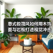 意式极简风如何用木饰面与岩板打造视觉冲击？（图3）