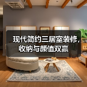 现代简约三居室装修，收纳与颜值双赢（图1）