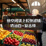 给空间装上松弛滤镜:奶油白+复古绿(图4) 给空间装上松弛滤镜:奶油白+复古绿(图4)
