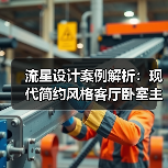 流星设计案例解析：现代简约风格客厅卧室主人房布局（图1）