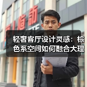 轻奢客厅设计灵感：棕色系空间如何融合大理石与布艺的温暖美学