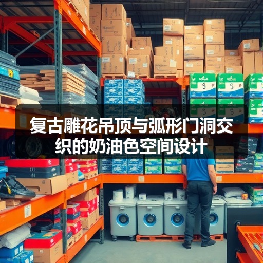 复古雕花吊顶与弧形门洞交织的奶油色空间设计(图2)