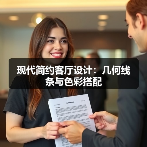 现代简约客厅设计：几何线条与色彩搭配