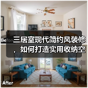 三居室现代简约风装修，如何打造实用收纳空间？（图2）
