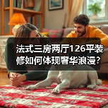法式三房两厅126平装修如何体现奢华浪漫？（图2）