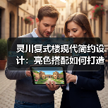 灵川复式楼现代简约设计：亮色搭配如何打造舒适生活空间（图3）