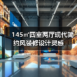 145㎡四室两厅现代简约风装修设计灵感(图4) 145㎡四室两厅现代简约风装修设计灵感(图4)