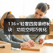 136㎡轻奢四房装修秘诀：功能空间巧优化