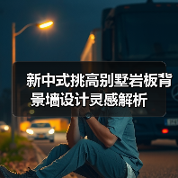 新中式挑高别墅岩板背景墙设计灵感解析（图2）
