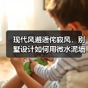 现代风邂逅侘寂风，别墅设计如何用微水泥墙面打造灵动空间？（图3）