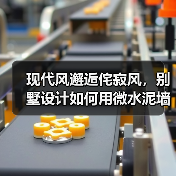 现代风邂逅侘寂风，别墅设计如何用微水泥墙面打造灵动空间？（图4）