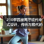 210平四房两厅现代中式设计，传统与现代的舒适家居融合（图3）