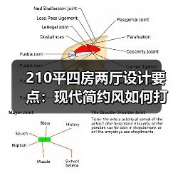210平四房两厅设计要点：现代简约风如何打造舒适空间？（图3）