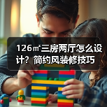 126㎡三房两厅怎么设计？简约风装修技巧