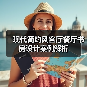 现代简约风客厅餐厅书房设计案例解析