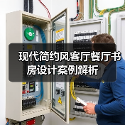 现代简约风客厅餐厅书房设计案例解析（图3）