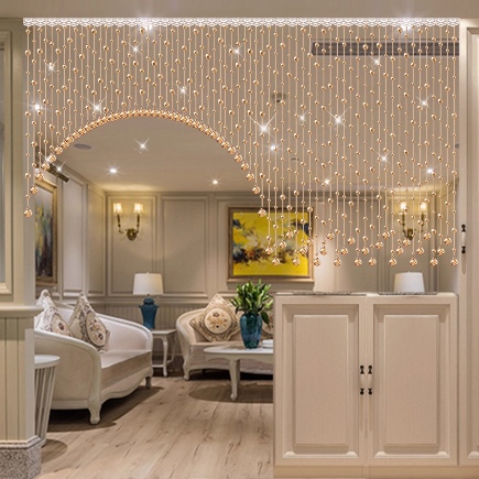 家居设计灵感 - 水晶珠帘定制案例与奢华空间解析