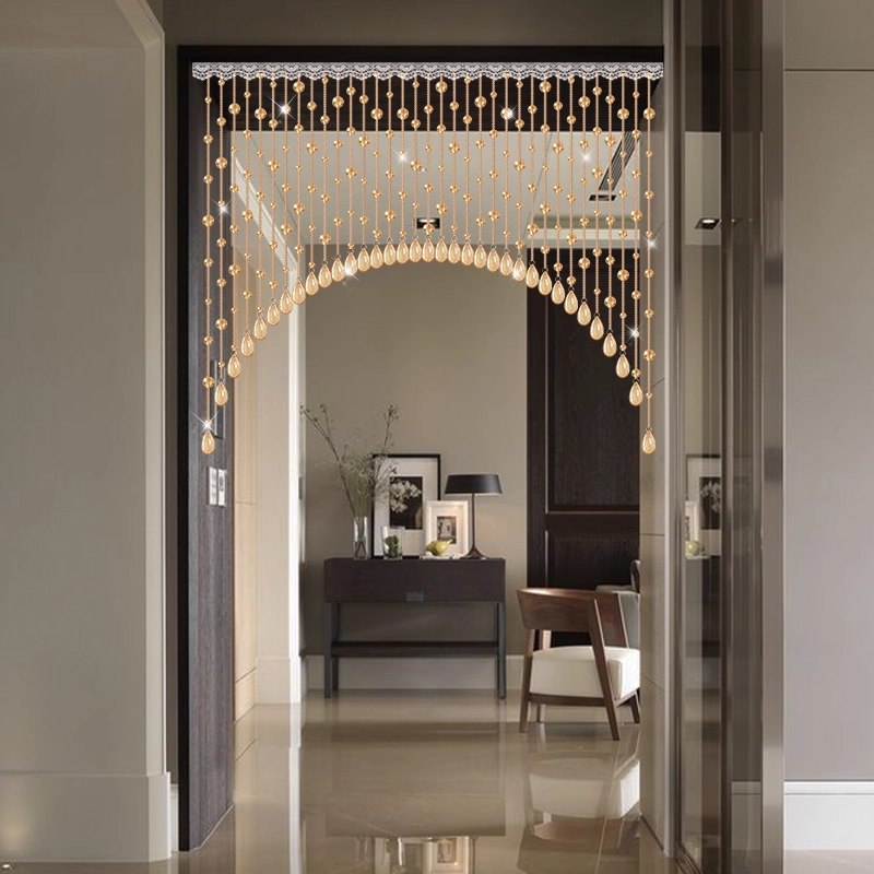 中式轻奢居家案例：高端水晶帘子珠呈现东方与现代融合