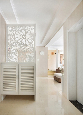 玄关柜只是多做几个镂空，漂亮指数提升十倍(图2)