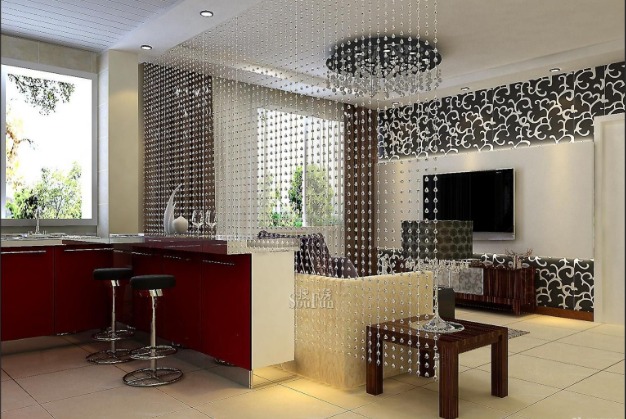 别再用屏风堵光了:新中式“珠帘隔断”把氛围感直接拉满(图1) 别再用屏风堵光了:新中式“珠帘隔断”把氛围感直接拉满(图1)